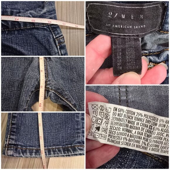 21Men ✦ Slim Fit Blue Denim Jeans ✦ Classic Cotton Blend Zip Fly Size 32W - Picture 6 of 8